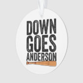 DOWN GOES ANDERSON GRAPPIG HONKBALGESCHENK ANDERSO ORNAMENT (voorkant)