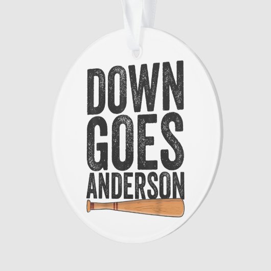 DOWN GOES ANDERSON GRAPPIG HONKBALGESCHENK ANDERSO ORNAMENT (voorkant)