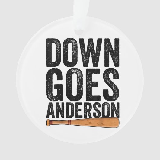 DOWN GOES ANDERSON GRAPPIG HONKBALGESCHENK ANDERSO ORNAMENT (voorkant)