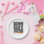 DOWN GOES ANDERSON GRAPPIG HONKBALGESCHENK ANDERSO PAPIEREN BORDJE (Feest)