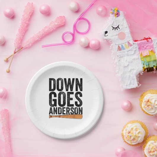 DOWN GOES ANDERSON GRAPPIG HONKBALGESCHENK ANDERSO PAPIEREN BORDJE (Feest)