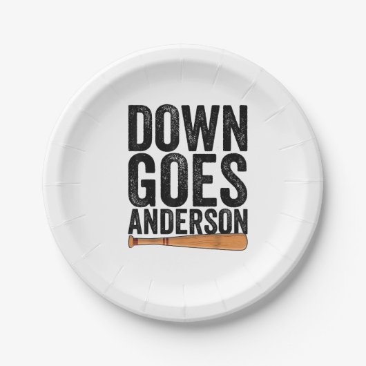 DOWN GOES ANDERSON GRAPPIG HONKBALGESCHENK ANDERSO PAPIEREN BORDJE (Voorkant)