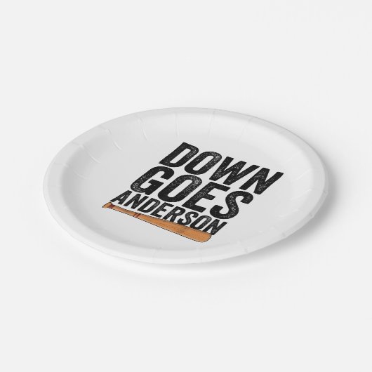 DOWN GOES ANDERSON GRAPPIG HONKBALGESCHENK ANDERSO PAPIEREN BORDJE (Gekanteld)