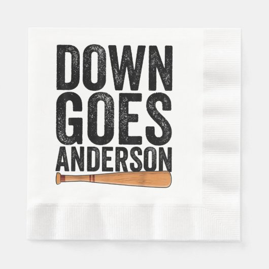 DOWN GOES ANDERSON GRAPPIG HONKBALGESCHENK ANDERSO SERVET (Voorkant)