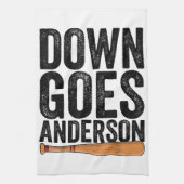 DOWN GOES ANDERSON GRAPPIG HONKBALGESCHENK ANDERSO THEEDOEK (Verticaal)