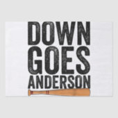 DOWN GOES ANDERSON GRAPPIG HONKBALGESCHENK ANDERSO TISSUEPAPIER (Voorkant)