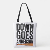 DOWN GOES ANDERSON GRAPPIG HONKBALGESCHENK ANDERSO TOTE BAG (Achterkant)