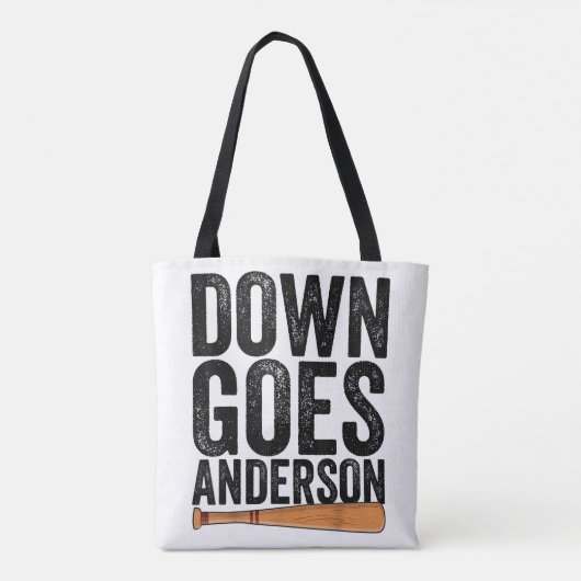 DOWN GOES ANDERSON GRAPPIG HONKBALGESCHENK ANDERSO TOTE BAG (Achterkant)