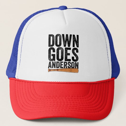 DOWN GOES ANDERSON GRAPPIG HONKBALGESCHENK ANDERSO TRUCKER PET (Voorkant)