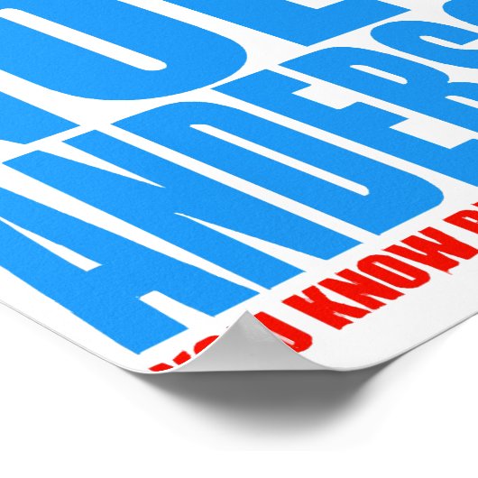 Down Goes Anderson Poster (Hoek)