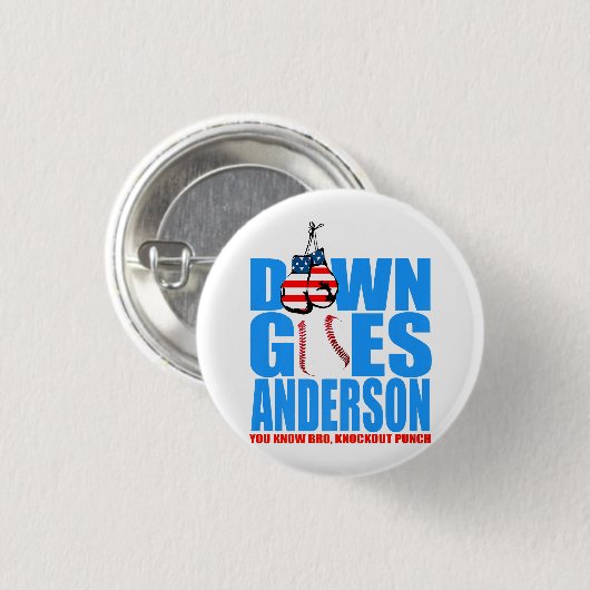  Down Goes Anderson Shirt Ronde Button 3,2 Cm (Voorkant /achterkant)