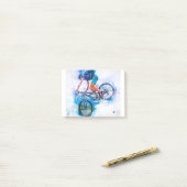 Down Hill Mountain Biking Splatter Post-it® Notes (Op bureau)