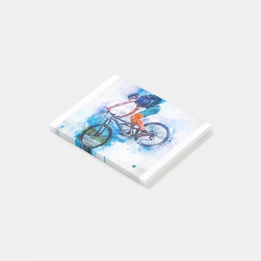 Down Hill Mountain Biking Splatter Post-it® Notes (Schuin)