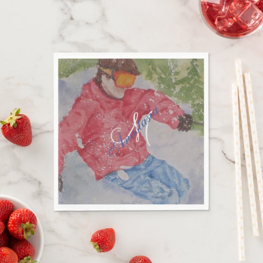 DOWN HILL SKI PARTY MONOGRAM SERVET (Insitu)