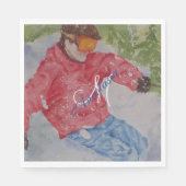 DOWN HILL SKI PARTY MONOGRAM SERVET (Voorkant)