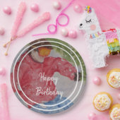 Down Hill skiër Gelukkig Verjaardagsfeest Papieren Bordje (Feest)