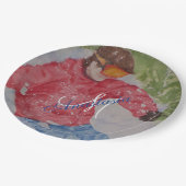 DOWN HILL SKIER PARTY MONOGRAM PAPIEREN BORDJE (Gekanteld)