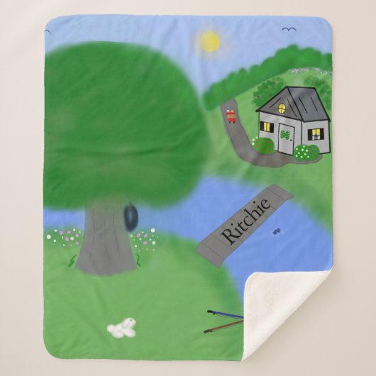 Down Home 60 in. x 80 in. Sherpa Deken (Voorkant)