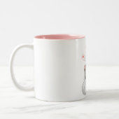 Down in the rabbit hole... tweekleurige koffiemok (Links)