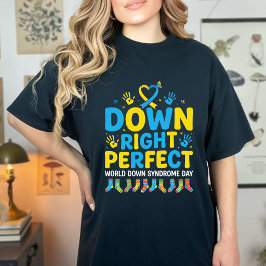 Down Juist Perfect 3.21 Downsyndroom Bewustzijn T-shirt