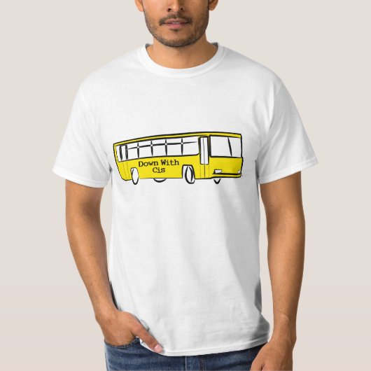 DOWN MET CIS-bus T-shirt (Voorkant)