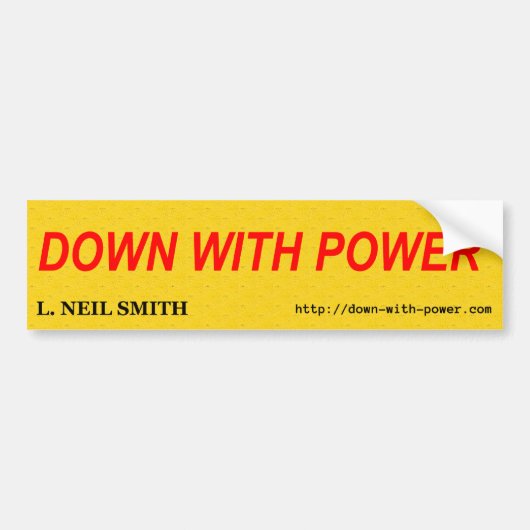 DOWN MET POWER BUMPERSTICKER (Voorkant)