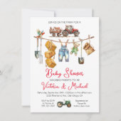 Down on Boerderij Koppels Baby shower Kaart (Voorkant)