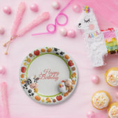 Down op het Boerderij Verjaardag Party Paper Bord (Feest)