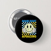 Down Right Amazing World Down Syndrome Awareness B Ronde Button 5,7 Cm (Voorkant /achterkant)