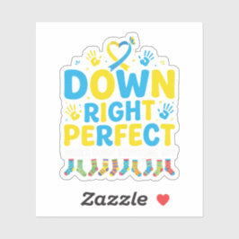 Down Right Perfect 3.21 Down Syndrome Awareness Sticker