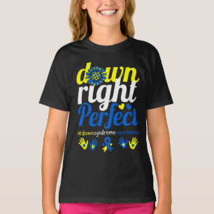 Down Right Perfect Down Syndroom Awareness Maand T-shirt