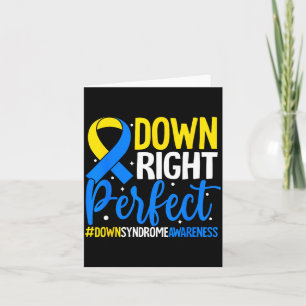 Down Right Perfect Syndroom Bewustzijn Illustratie Kaart