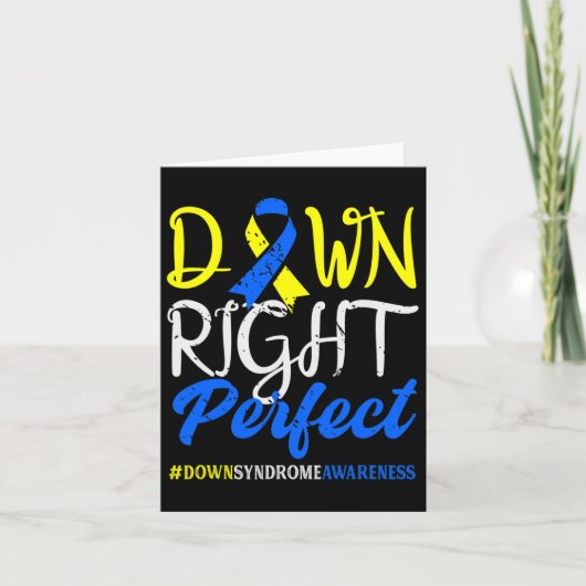 Down Right Perfect Syndroom van Down-bewustzijn Kaart (Voorkant)