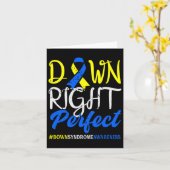 Down Right Perfect Syndroom van Down-bewustzijn Kaart (Gele Bloem)