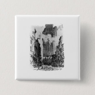 Down Sansom Street van Eighth Street - Joseph Pen Vierkante Button 5,1 Cm