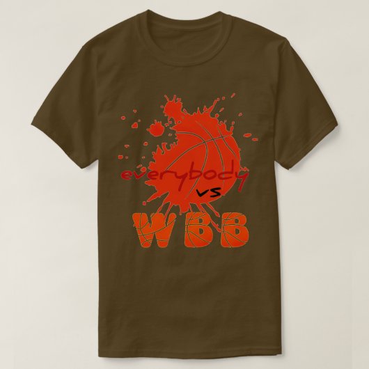 Down staley iedereen vs wbb t-shirt (Design voorkant)