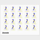 Down Syndrome Advocate White Square Sticker (Vel)