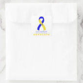 Down Syndrome Advocate White Square Sticker (Tas)