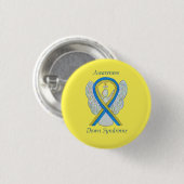Down Syndrome Angel Awareness Ribbon Button Pin (Voorkant /achterkant)