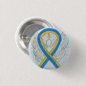 Down Syndrome Angel Awareness Ribbon Button Pin (Voorkant /achterkant)