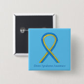 Down Syndrome Art Awareness Ribbon Pin Button (Voorkant /achterkant)