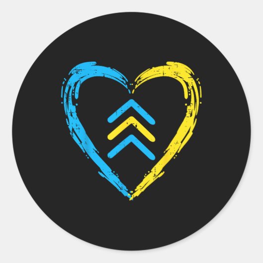 Down Syndrome Awareness Arrows Trisomy 21 T21 Mann Ronde Sticker (Voorkant)