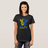 Down Syndrome Awareness Butterfly 21 March Suppo T-shirt (Voorkant volledig)