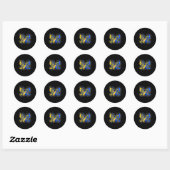Down Syndrome Awareness Butterfly Gift Ronde Sticker (Vel)