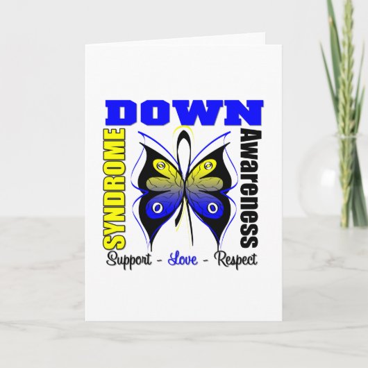 Down Syndrome Awareness Butterfly Kaart (Voorkant)