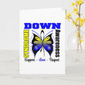 Down Syndrome Awareness Butterfly Kaart (Gele Bloem)