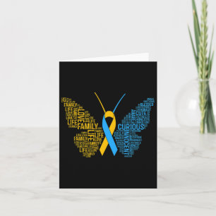 Down Syndrome Awareness Butterfly Support Gift Kaart
