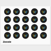 Down Syndrome Awareness Butterfly Support Gift Ronde Sticker (Vel)