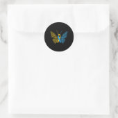 Down Syndrome Awareness Butterfly Support Gift Ronde Sticker (Tas)