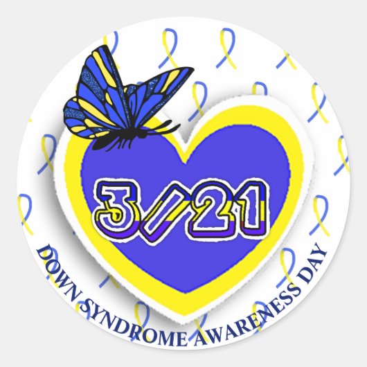 Down Syndrome Awareness Day Sticker 21 maart (Voorkant)